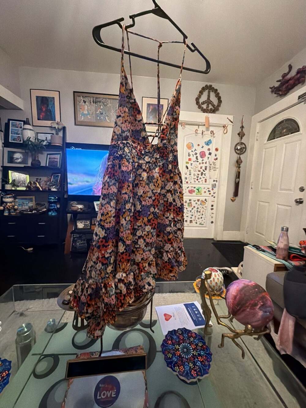 Urban Outfitters Floral Print Strappy Back Mini Dress Size M
